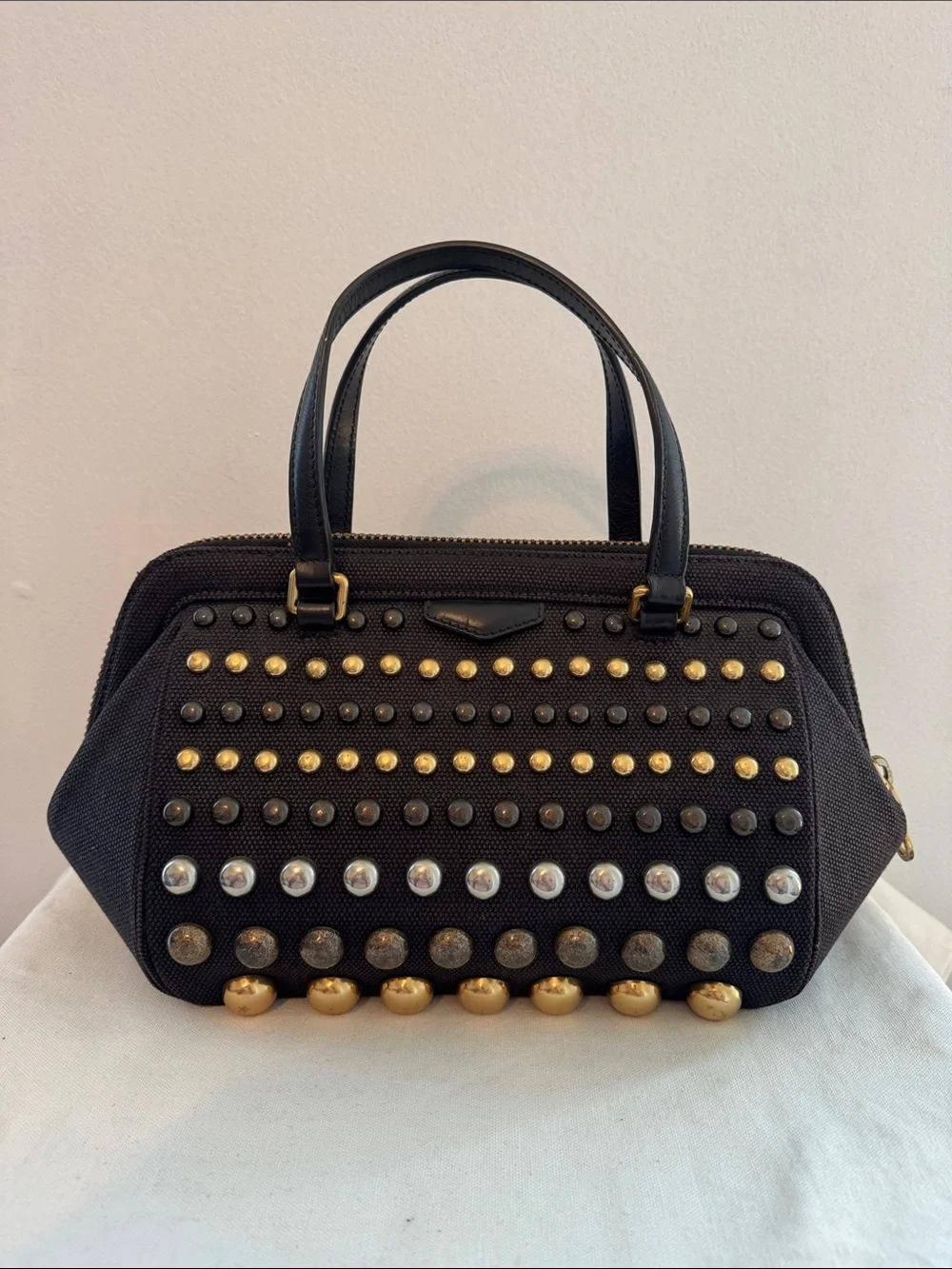 Marc by Marc Jacobs Thunderdome Studded Doctor Bag in Canvas